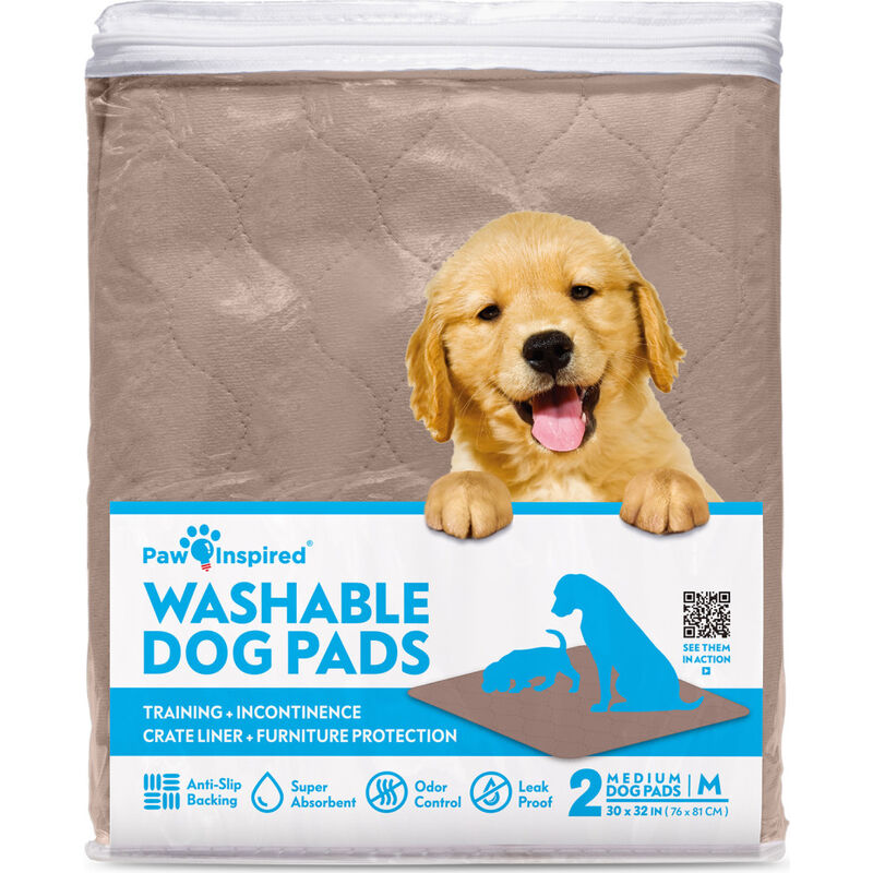 Paw Inspired Washable Dog Pads, 30-in x 32-in, 2-count image number null