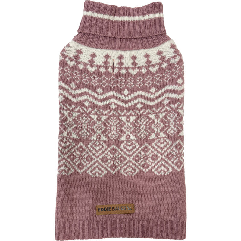 PetRageous Designs Eddie Bauer Dog Sweater, Townsend Fair Isle, Heathered/Pink image number null