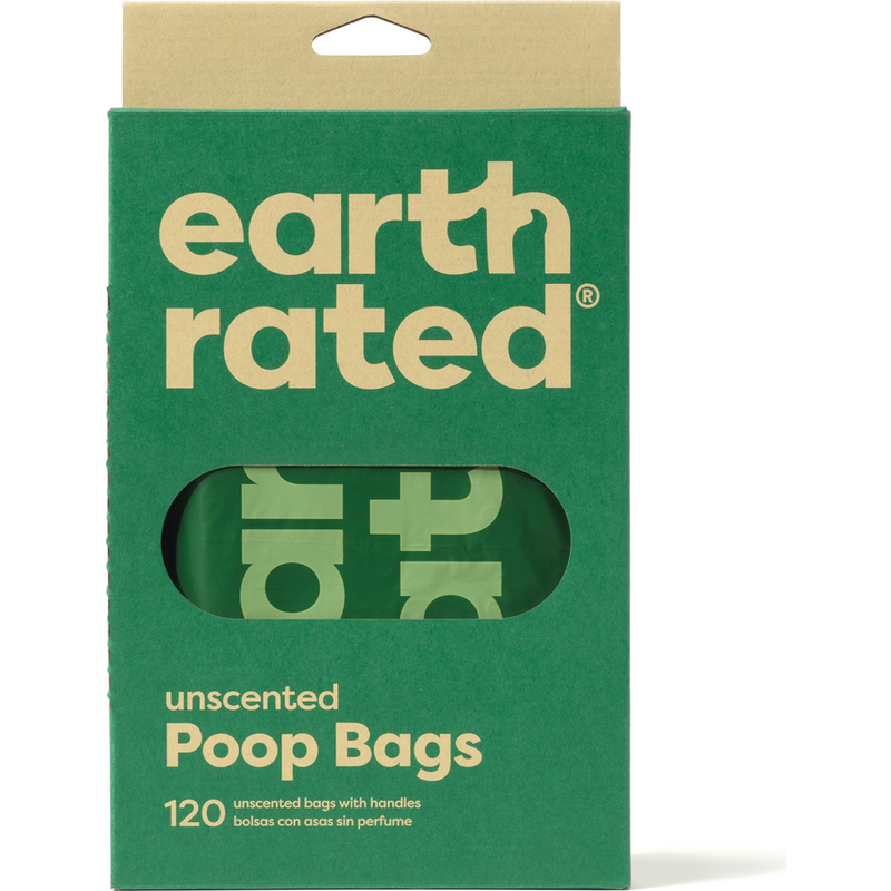 Earth Rated Easy-Tie Dog Poop Bags with Handle, Unscented, 120-count image number null