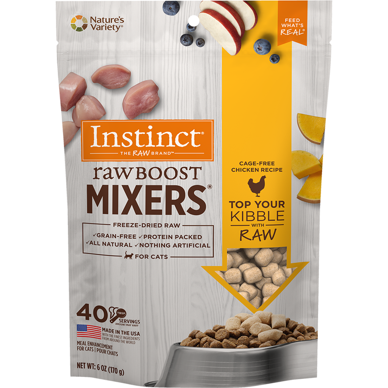 Instinct Raw Boost Mixers Freeze-Dried Cat Food Topper, Chicken, 6-oz image number null