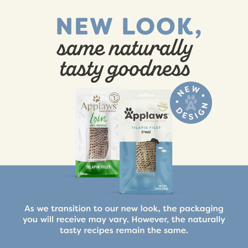Applaws Natural Loin Cat Treat, Tilapia, 1.06-oz image number null