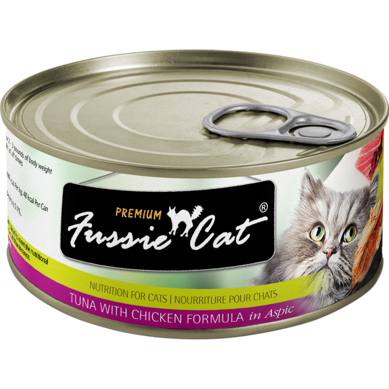 Fussie Cat Premium Canned Cat Food, Tuna & Chicken image number null