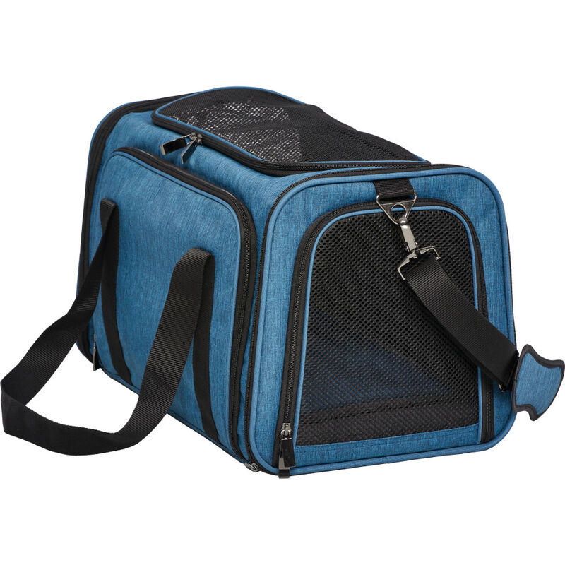 MidWest Duffy Expandable Pet Carrier, Blue, Large image number null