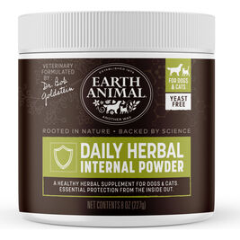 Earth Animal Nature's Protection Flea & Tick Herbal Yeast-Free Daily Internal Powder Dog & Cat Supplement, 8-oz
