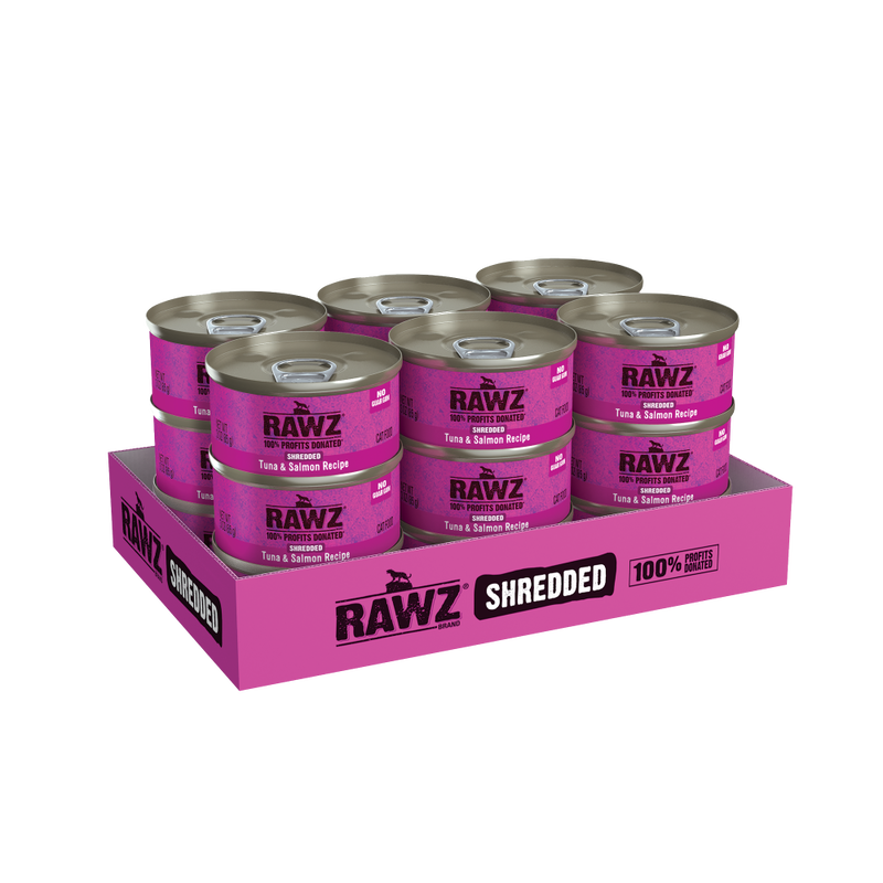 Rawz Shredded Canned Cat Food, Tuna & Salmon image number null