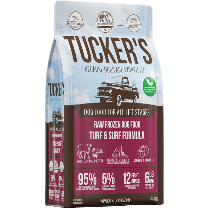 Tucker's Raw Frozen Dog Food, Turf & Surf, 6-lb image number null