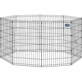 MidWest Contour Exercise Pen with Door, Black