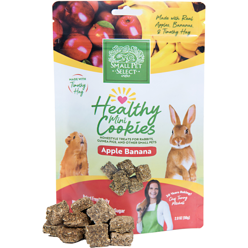 Small Pet Select Healthy Mini Cookie Small Animal Snackers, Apple & Banana, 2-oz image number null
