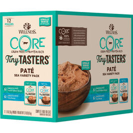 Wellness Core Tiny Tasters Wet Cat Food, Pate, Variety Pack, Sea, 1.75-oz, 12-pack