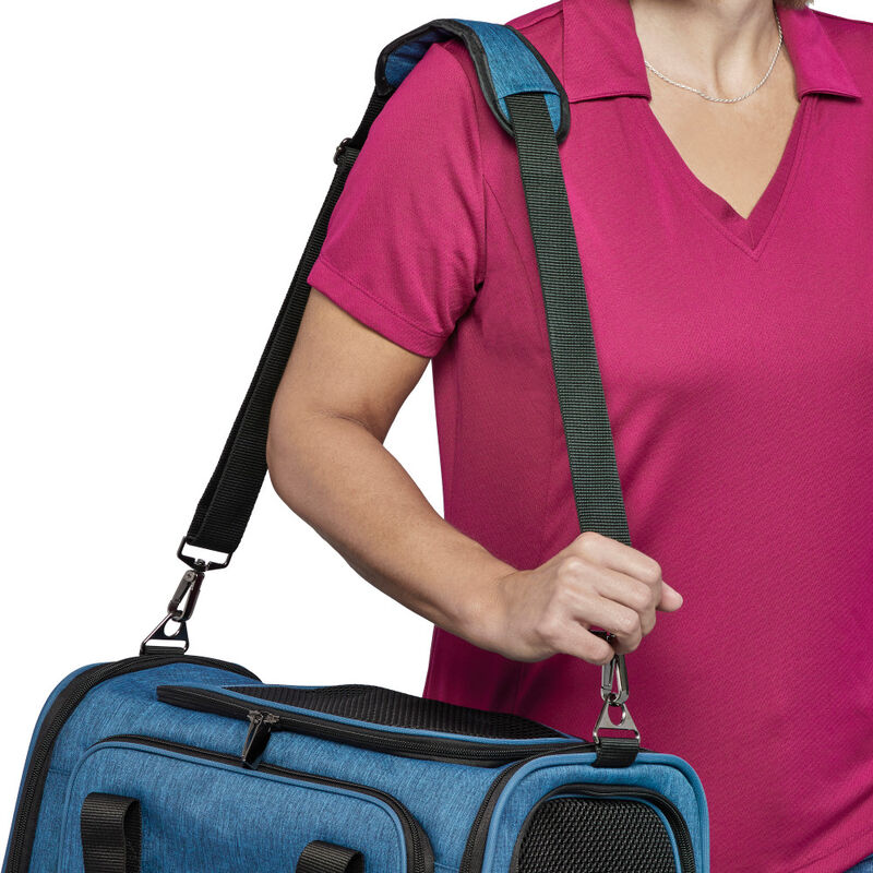 MidWest Duffy Expandable Pet Carrier, Blue, Large image number null