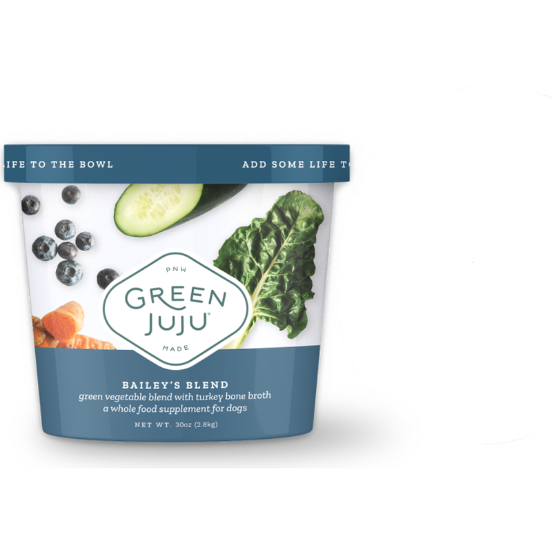 Green Juju Whole Food Frozen Pet Food Topper, Bailey's Blend, 15-oz image number null