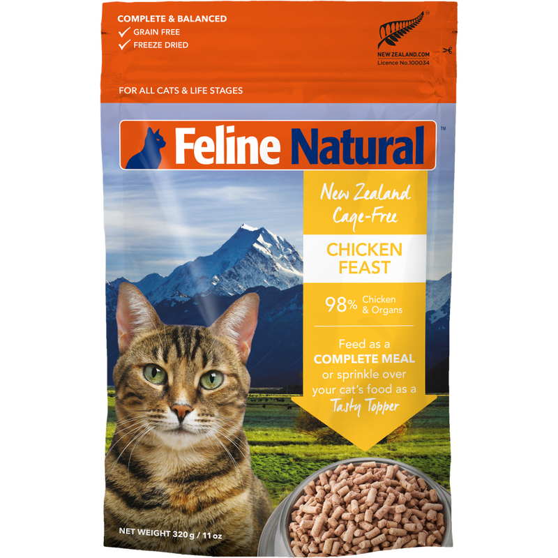 Feline Natural Freeze-Dried Cat Food, Chicken, 11-oz image number null