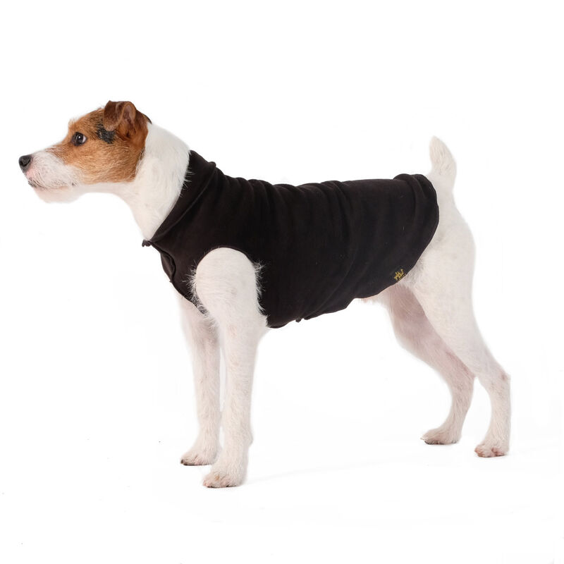 Gold Paw Stretch Fleece Dog Coat, Black image number null