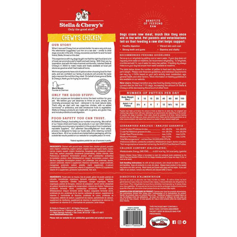Stella & Chewy's Dinner Patties Raw Freeze-Dried Dog Food, Chewy's Chicken, 25-oz image number null
