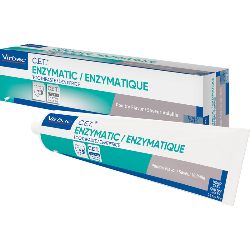 Virbac C.E.T. Enzymatic Dog & Cat Toothpaste, Poultry Flavor, 70-g image number null