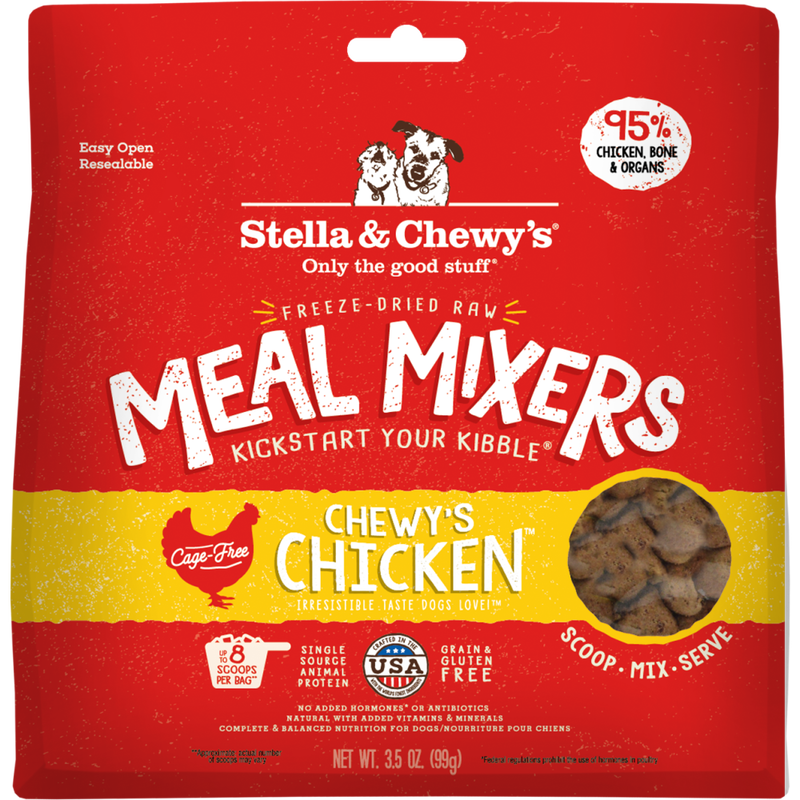 Stella & Chewy's Meal Mixers Raw Freeze-Dried Dog Food Topper, Chewy's Chicken image number null
