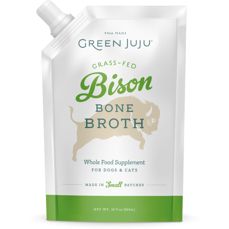 Green Juju Bone Broth Frozen Pet Food Topper, Bison, 20-oz image number null