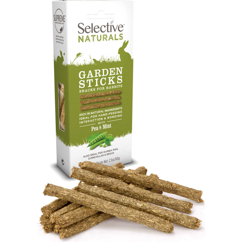 Selective Naturals Rabbit Treats, Garden Sticks, 2.1-oz image number null