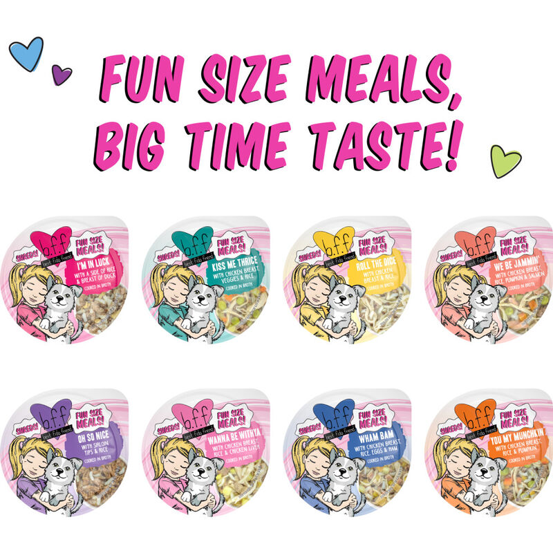 B.F.F. Best Fido Friend Fun Size Meals Wet Dog Food, You My Munchkin, Chicken Rice & Pumpkin, 2.75-oz image number null