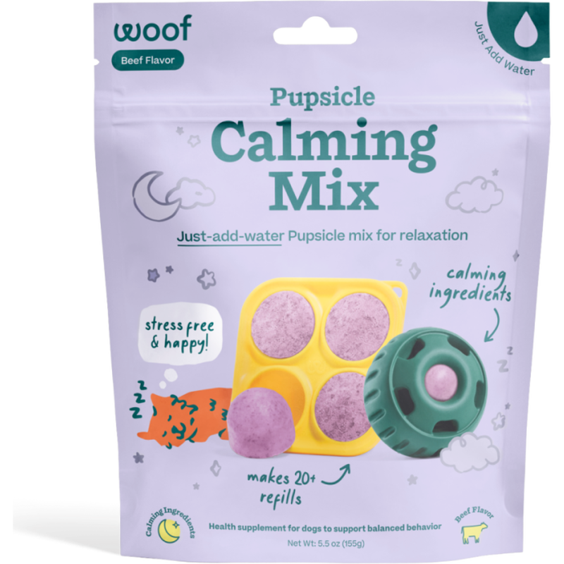 Woof Pupsicle Treat Mix, Calming, Beef, 5.5-oz image number null