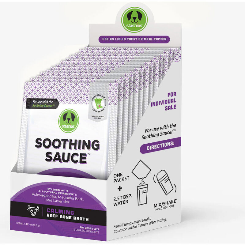 Stashios Soothing Sauce Dog Treat, Calming, Beef Bone Broth image number null