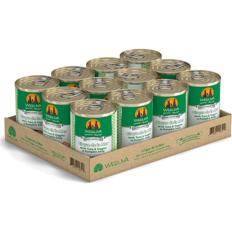 Weruva Classic Canned Dog Food, Cirque De La Mer, Tuna Veggies & Pumpkin Soup, 14-oz image number null