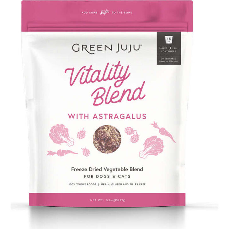 Green Juju Whole Food Freeze-Dried Pet Food Topper, Vitality Blend, 5.5-oz image number null