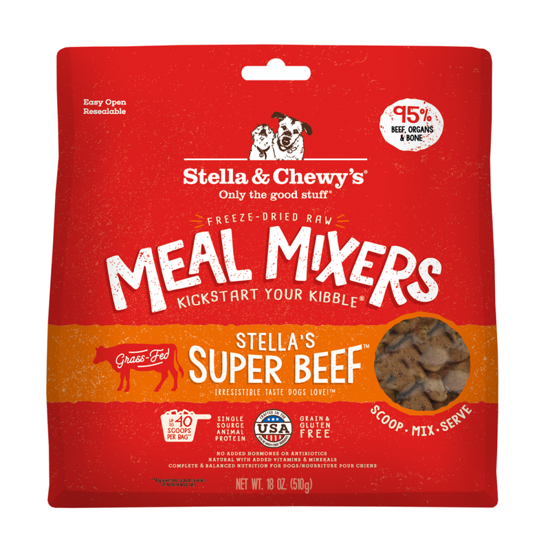 Stella & Chewy's Meal Mixers Raw Freeze-Dried Dog Food Topper, Stella's Super Beef image number null