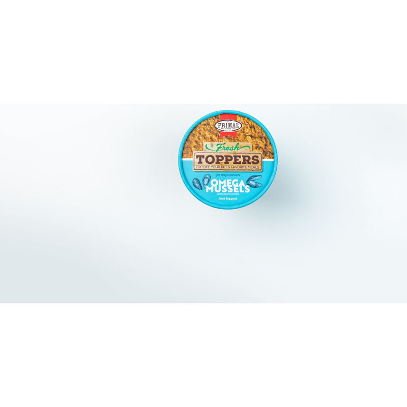 Primal Fresh Toppers Frozen Pet Food Topper, Omega Mussels, 16-oz image number null