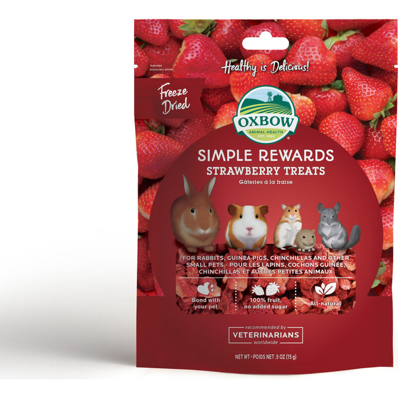 Oxbow Simple Rewards Strawberry Small Animal Treats, .5-oz image number null