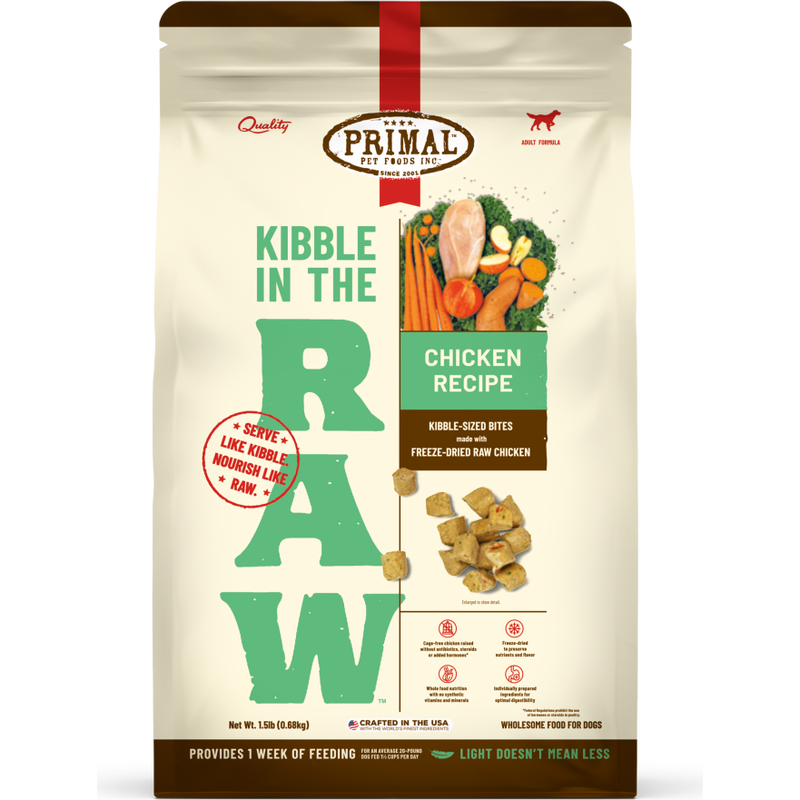 Primal Kibble in the Raw Freeze-Dried Dog Food, Chicken image number null