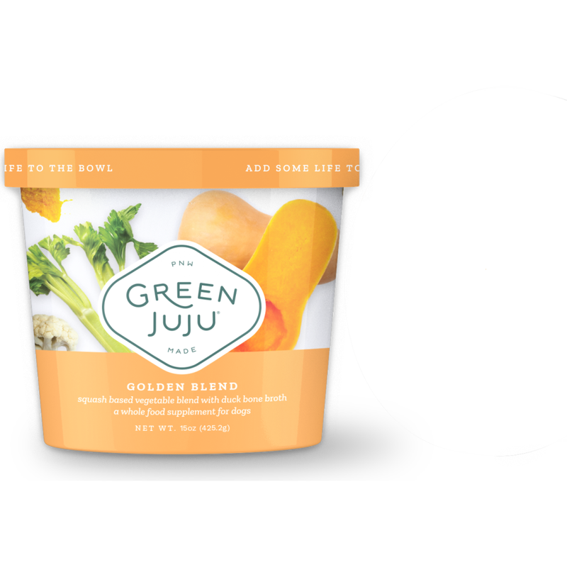 Green Juju Whole Food Frozen Pet Food Topper, Golden Blend, 15-oz image number null