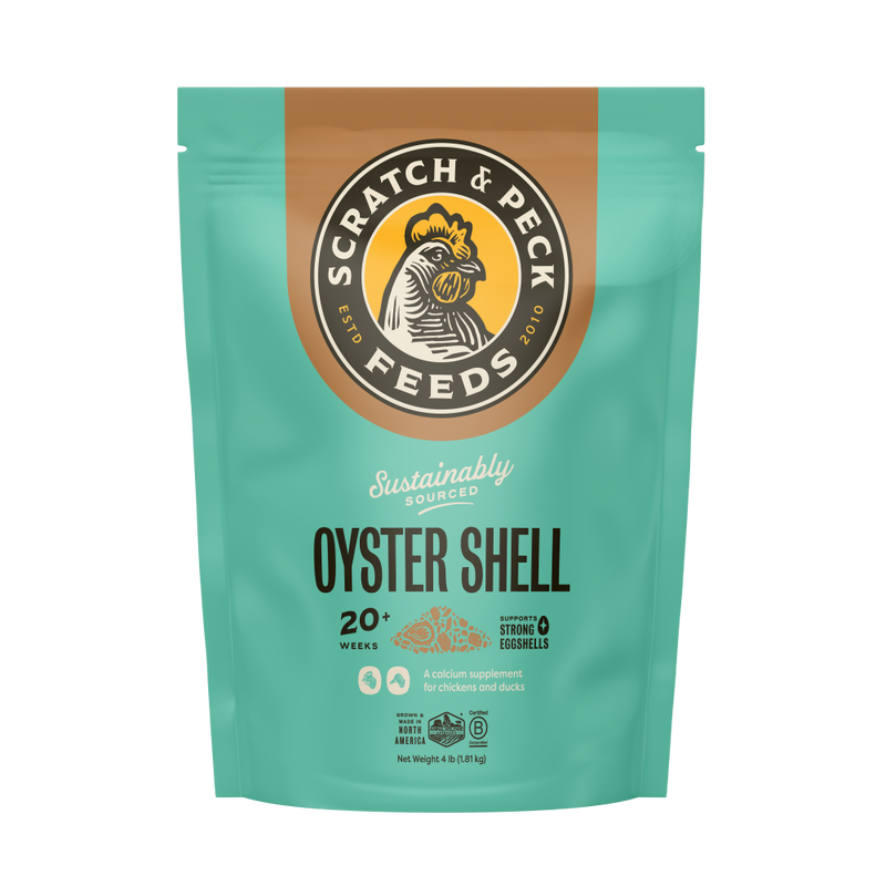 Scratch and Peck Feeds Cluckin' Good Oyster Shell Poultry Supplement, 4-lb image number null