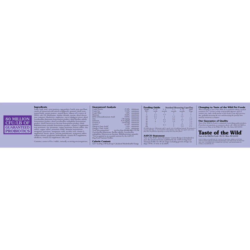 Taste of the Wild Grain-Free Dry Dog Food, Sierra Mountain image number null