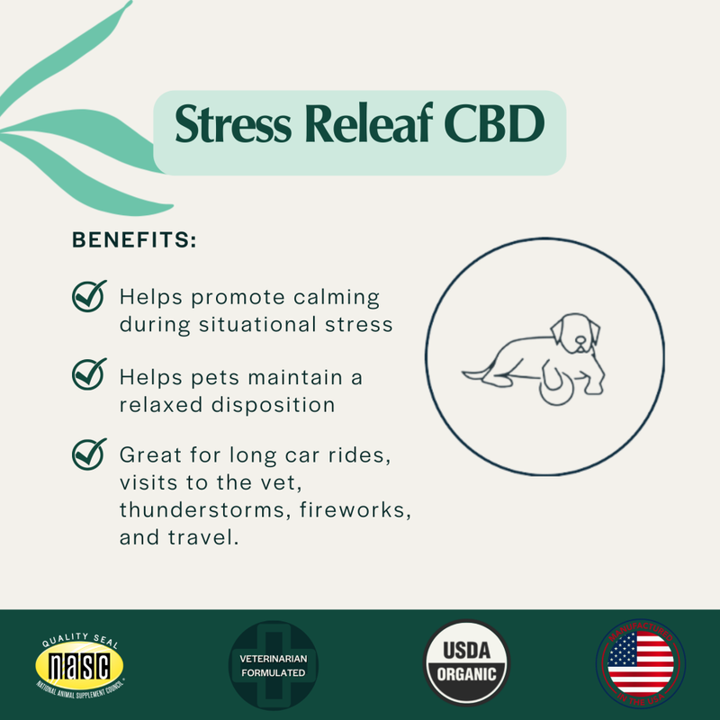 Pet Releaf Hemp Edibites Stress Releaf Small Breed Dog Supplement, Peanut Butter & Carob, 7.5-oz image number null