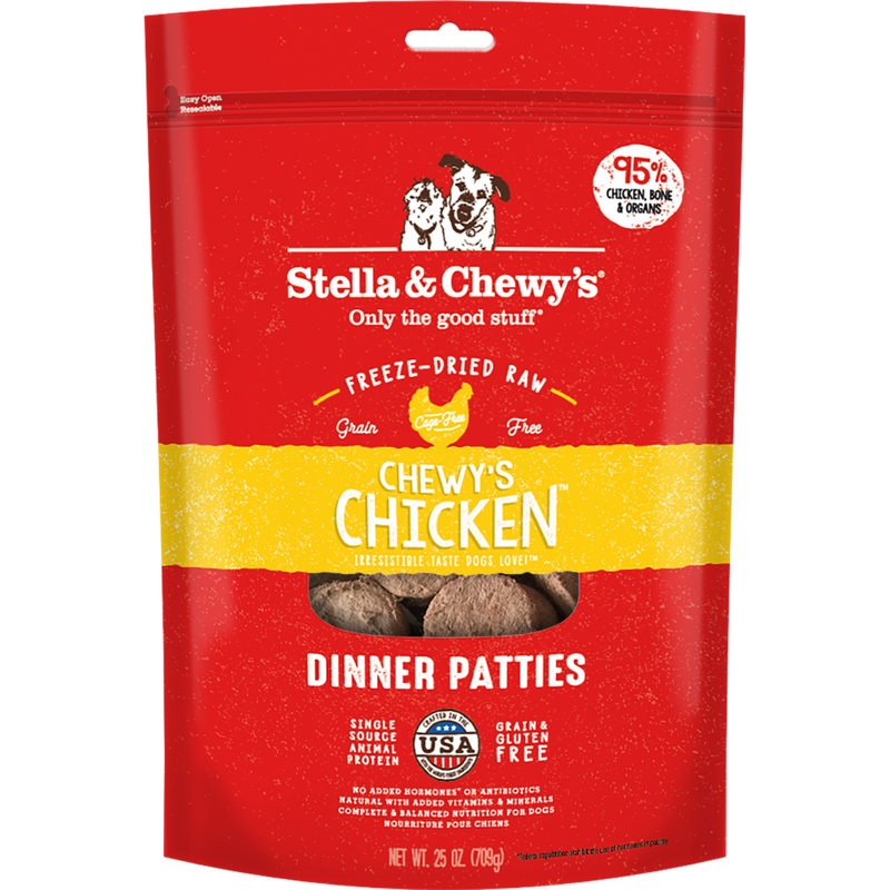 Stella & Chewy's Dinner Patties Raw Freeze-Dried Dog Food, Chewy's Chicken, 25-oz image number null