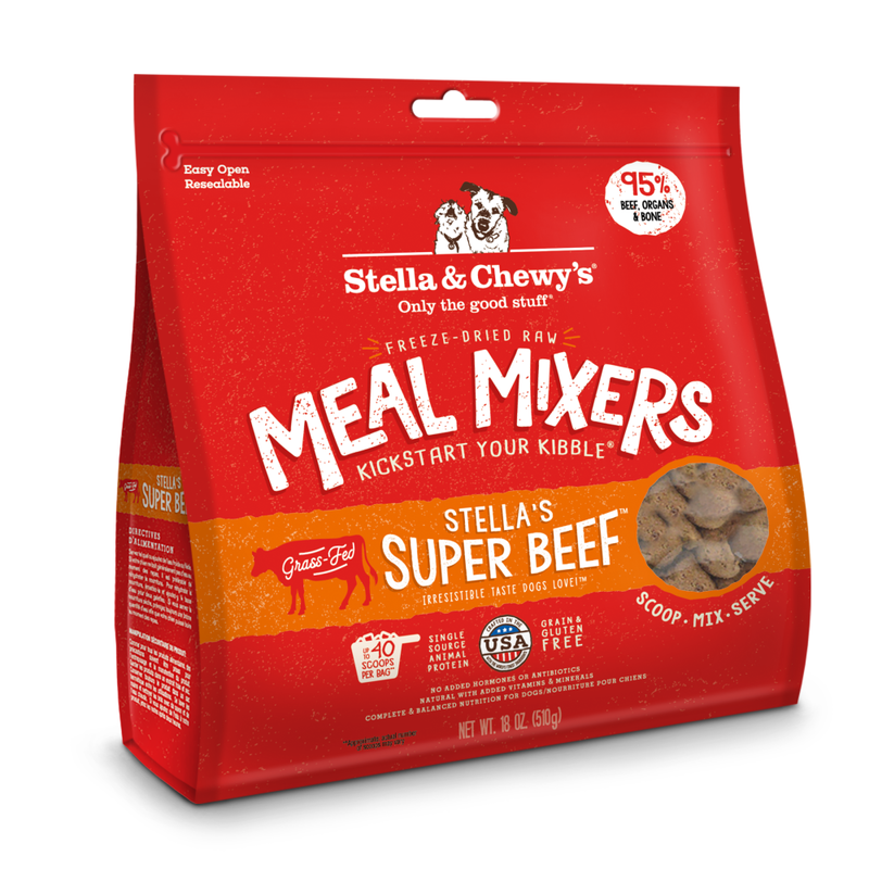 Stella & Chewy's Meal Mixers Raw Freeze-Dried Dog Food Topper, Stella's Super Beef image number null