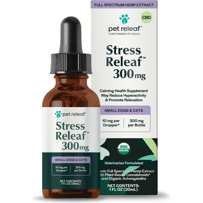 Pet Releaf Hemp Oil Stress Releaf Dog Supplement, 300 mg, 1-oz image number null