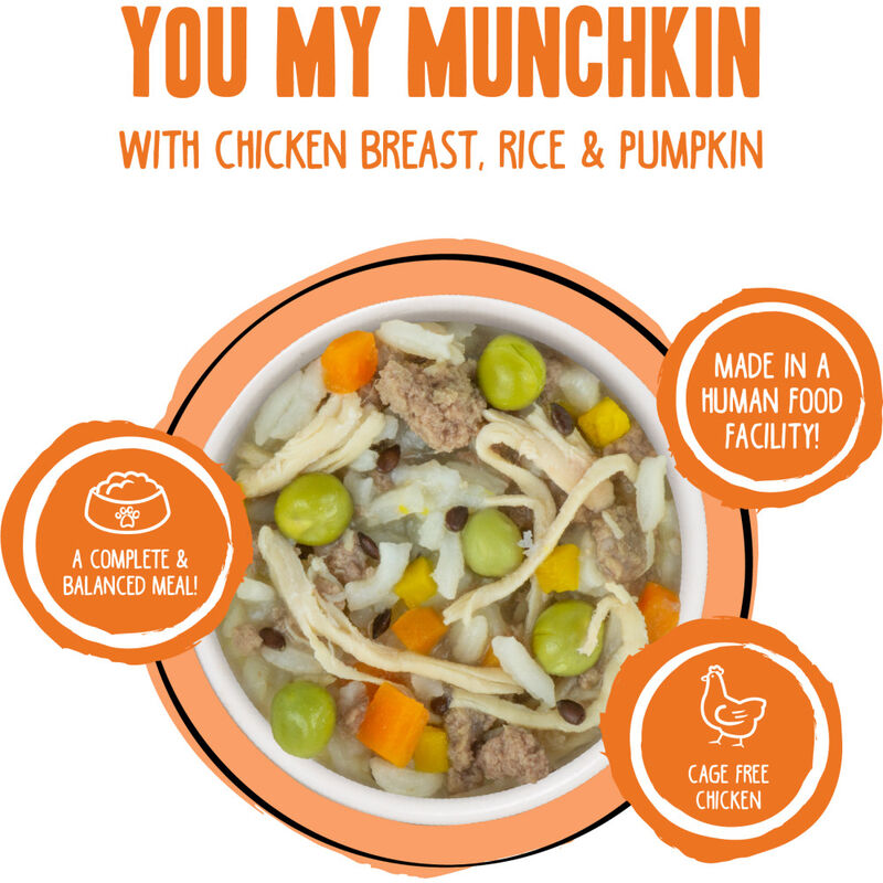 B.F.F. Best Fido Friend Fun Size Meals Wet Dog Food, You My Munchkin, Chicken Rice & Pumpkin, 2.75-oz image number null