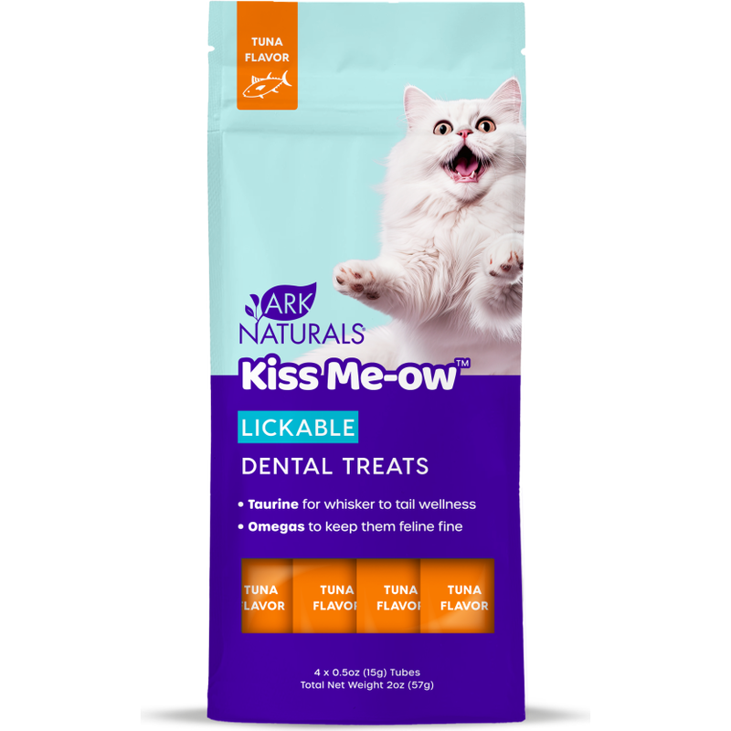 Ark Naturals Kiss Me-ow Lickable Dental Cat Treats, Tuna, 4-pack image number null