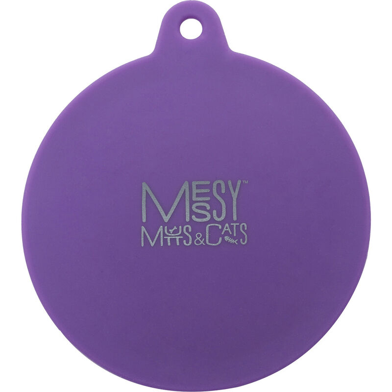Messy Mutts Silicone Universal Pet Food Can Cover, Purple image number null