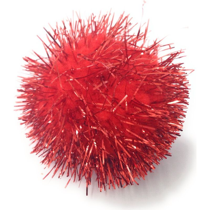 Boca Pet Tabby Tinsel Puff Cat Toy image number null