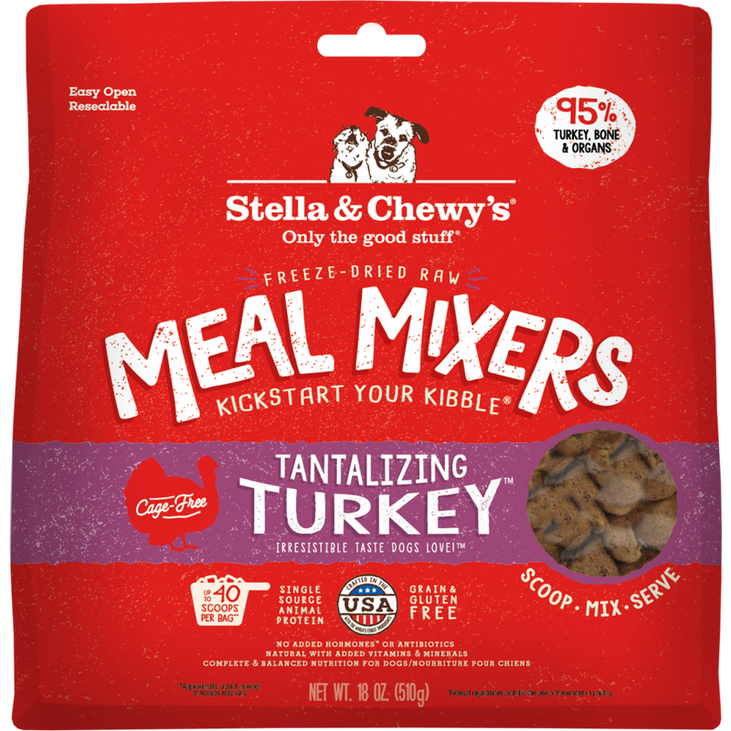 Stella & Chewy's Meal Mixers Raw Freeze-Dried Dog Food Topper, Tantalizing Turkey image number null