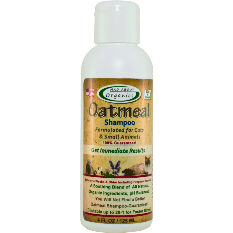 Mad About Organics Oatmeal Cat & Small Animal Shampoo, 4-oz image number null