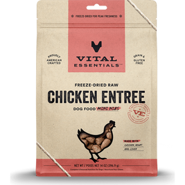 Vital Essentials Raw Freeze-Dried Dog Food, Chicken, Mini Nibs