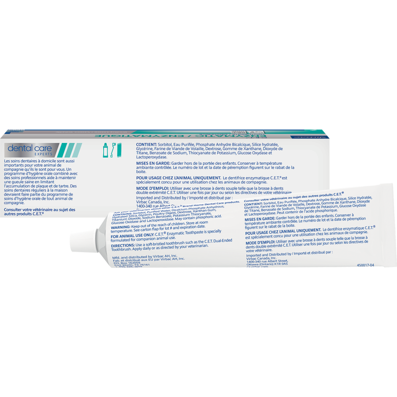 Virbac C.E.T. Enzymatic Dog & Cat Toothpaste, Poultry Flavor, 70-g image number null
