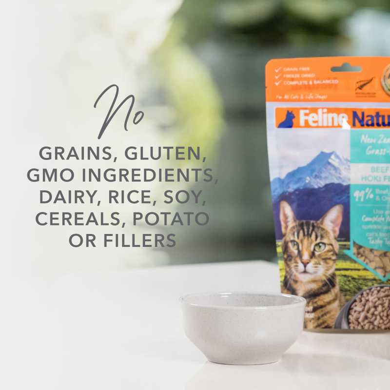 Feline Natural Freeze-Dried Cat Food, Beef, 11-oz image number null