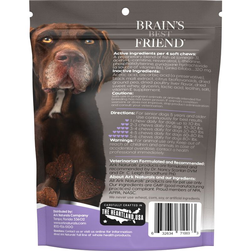 Ark Naturals Gray Muzzle Brain's Best Friend Senior Dog Treats, 90-count image number null