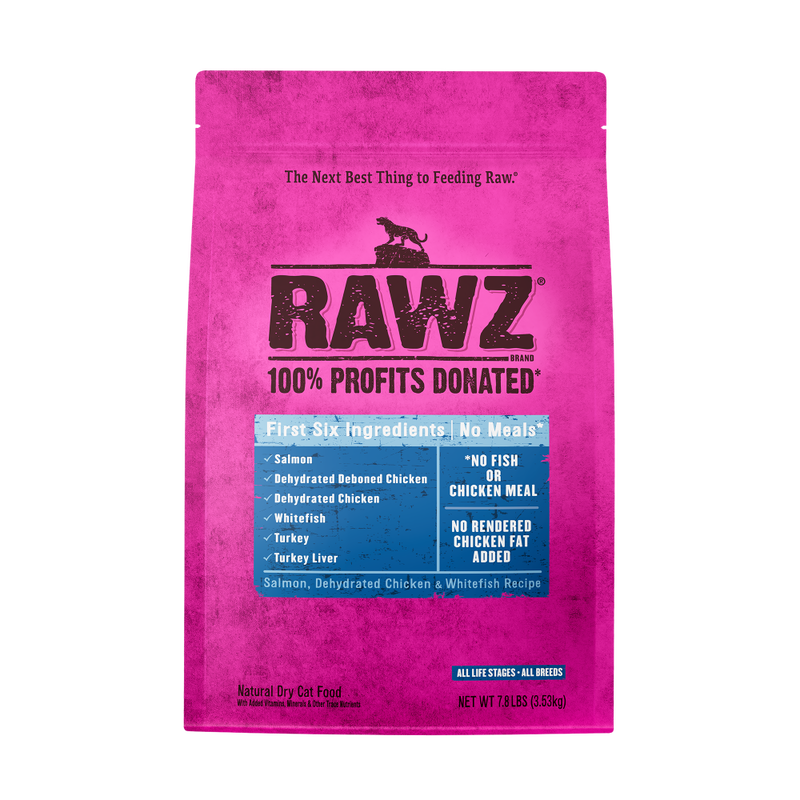 Rawz Dry Cat Food, Salmon Dehydrated Chicken & Whitefish image number null
