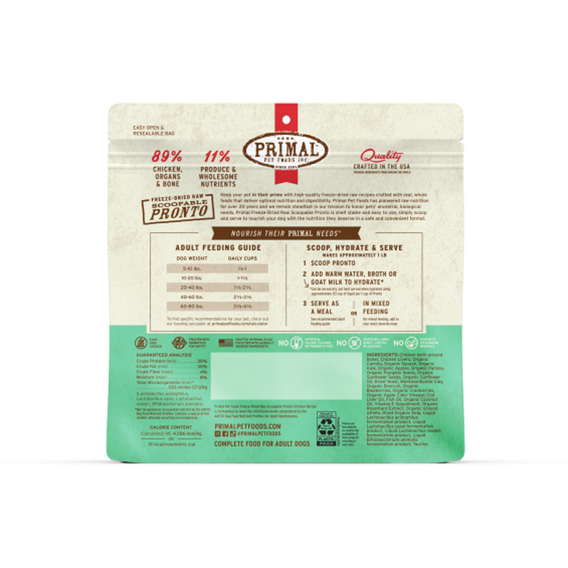Primal Raw Freeze-Dried Dog Food, Chicken image number null